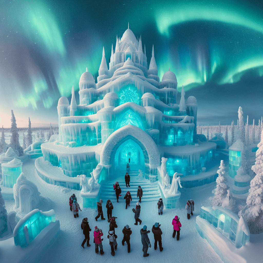 Icehotel Winter Festival - Jukkasjärvi, Sweden Painting By Numbers Kit