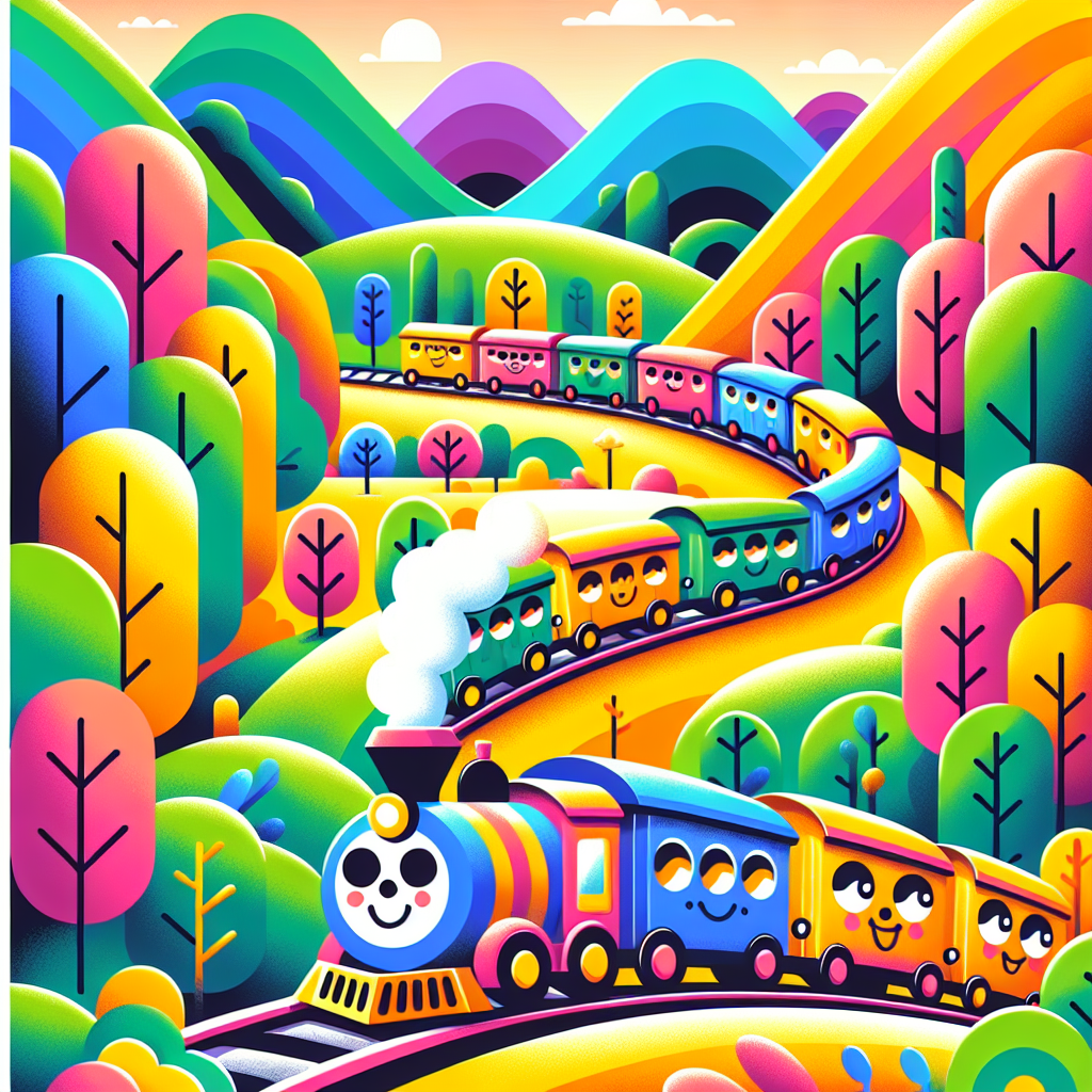 Funky Train Paint By Number