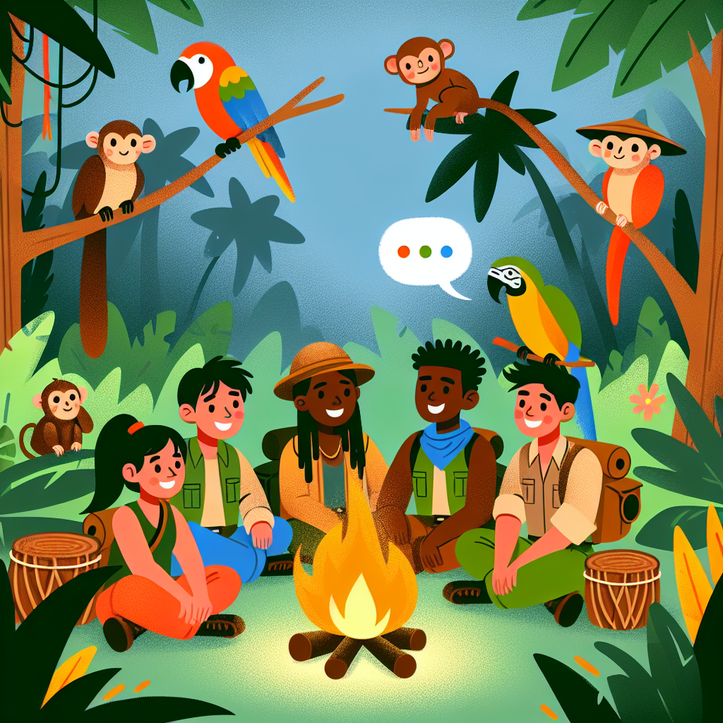 Jungle Campfire Stories Paint By Color