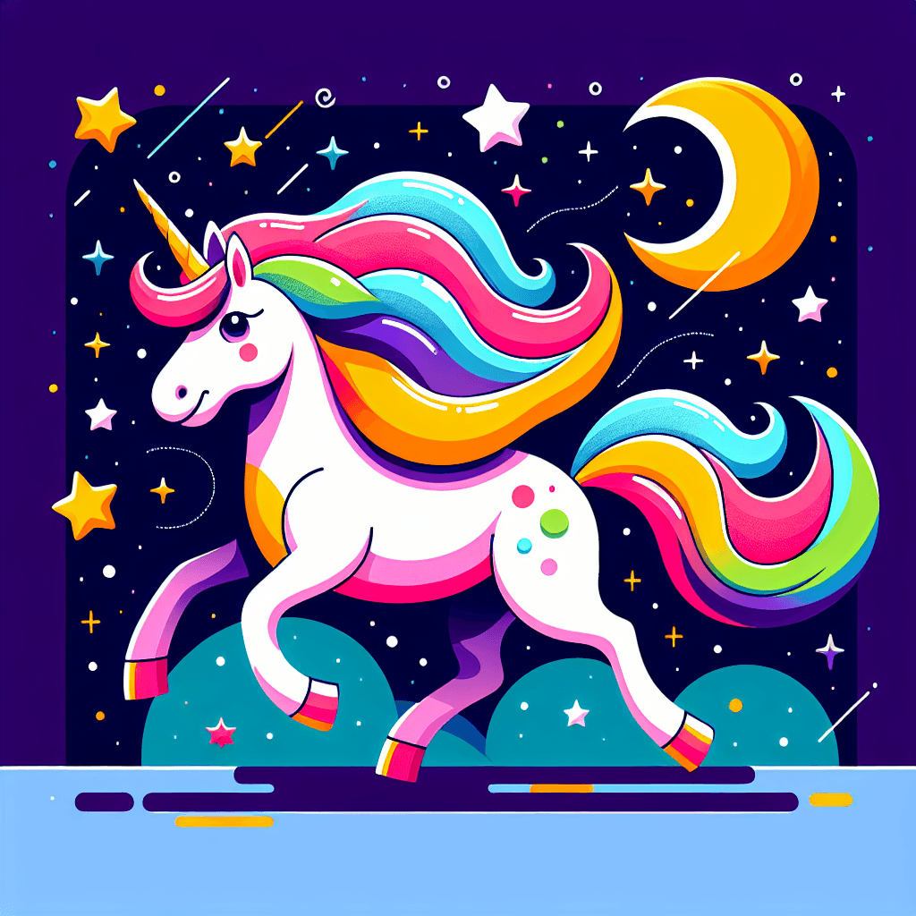 Starry Night Unicorn Ride Painting Number Kit