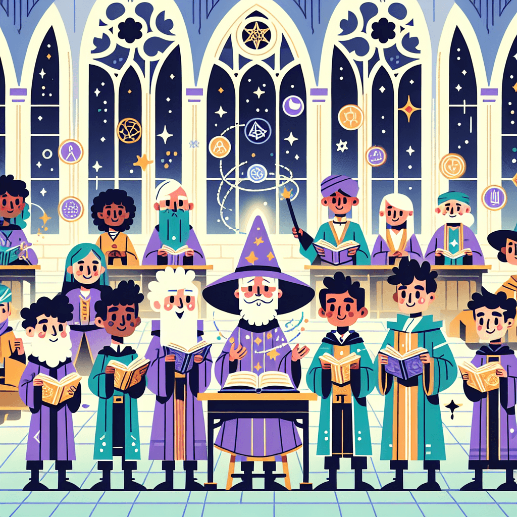 Wizards' Magical School Paint By Numbers Art