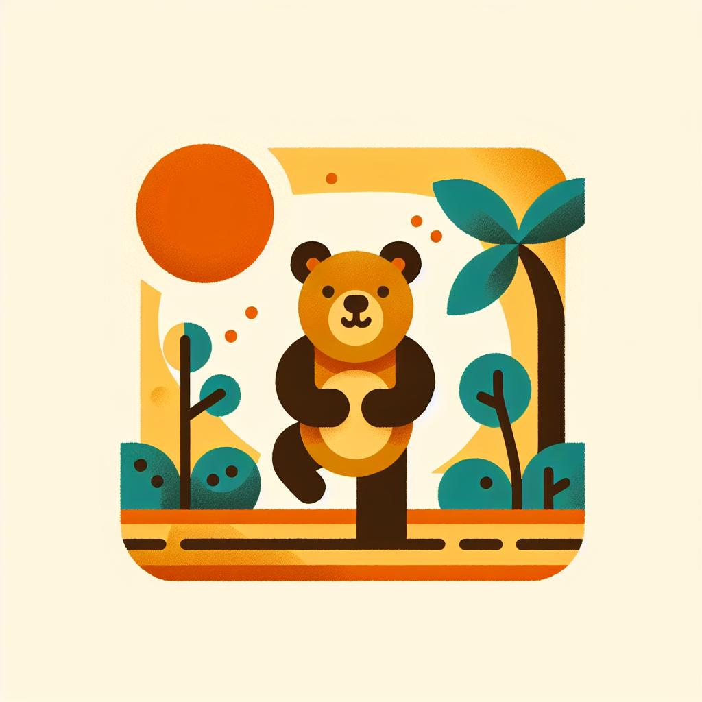 Sunny Sun Bear Paint By Numbers Art