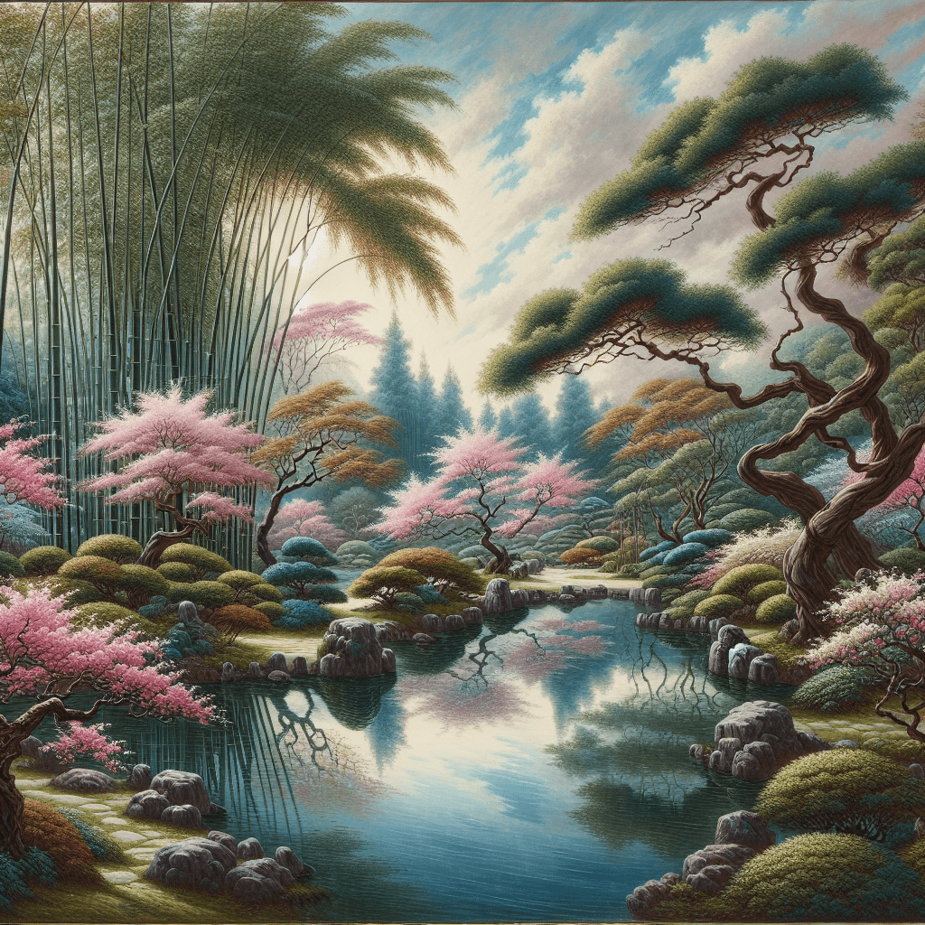 Eastern Tranquil Oasis Paint By Numbers Art