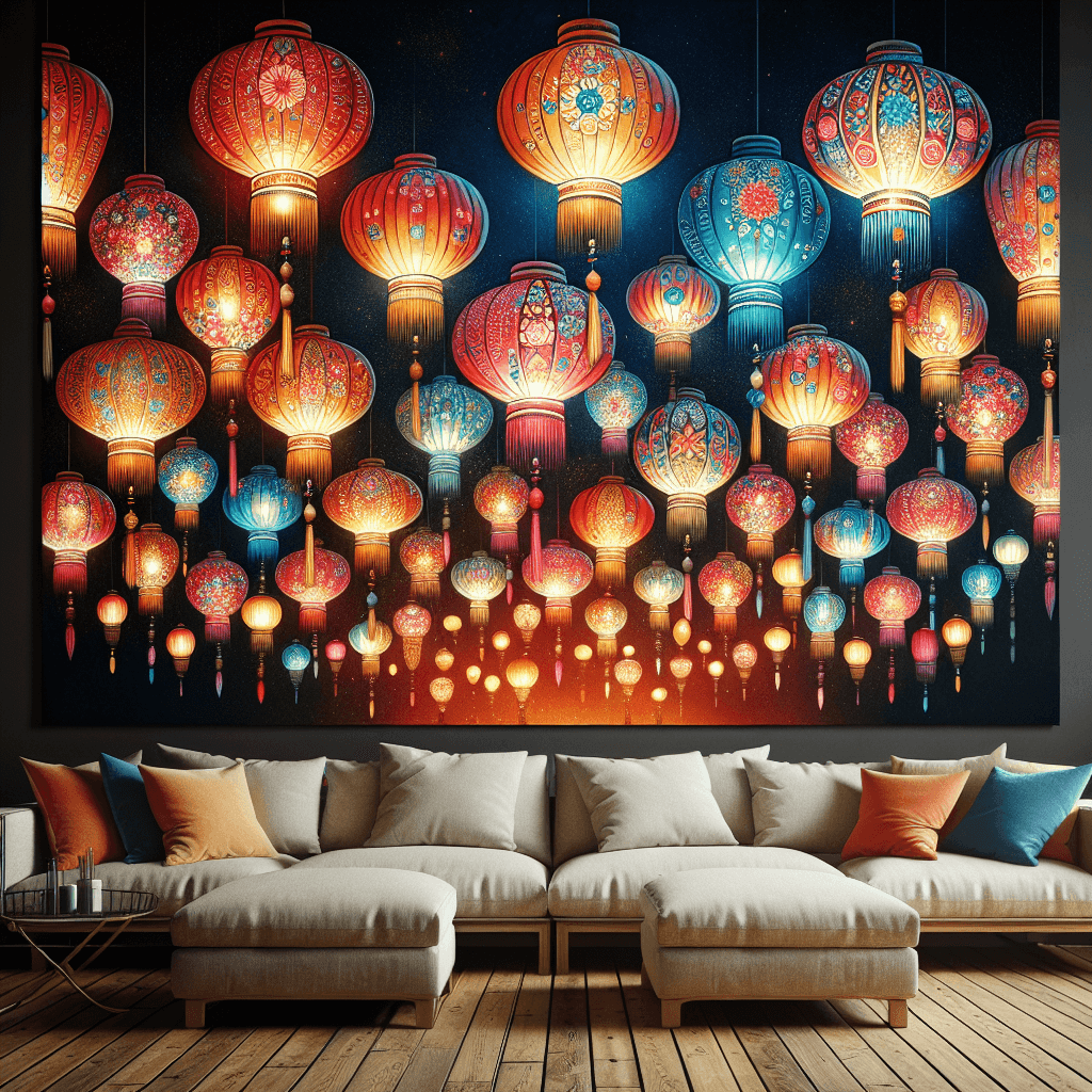 Festive Lantern Festival Paint By Numbers Kits