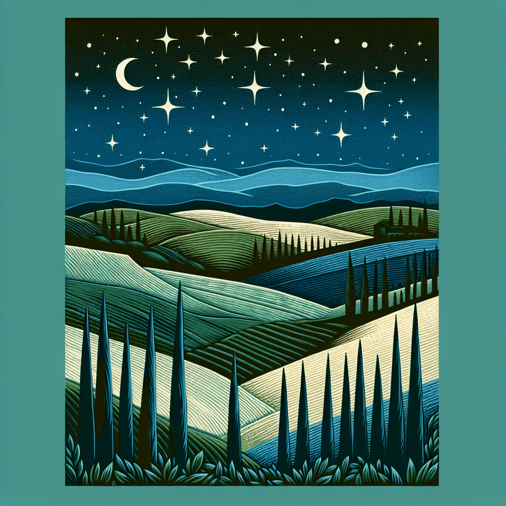 Starry Night In Tuscany Number Painting