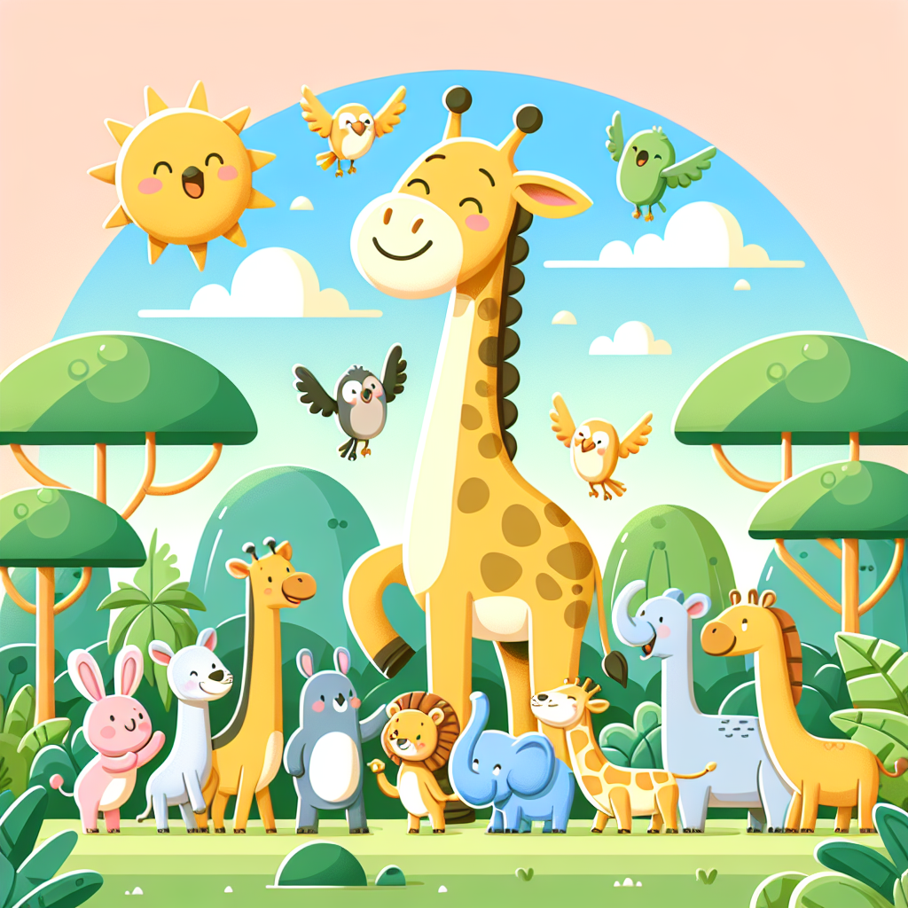 Giraffe's Jungle Jamboree Paint By Numbers Art