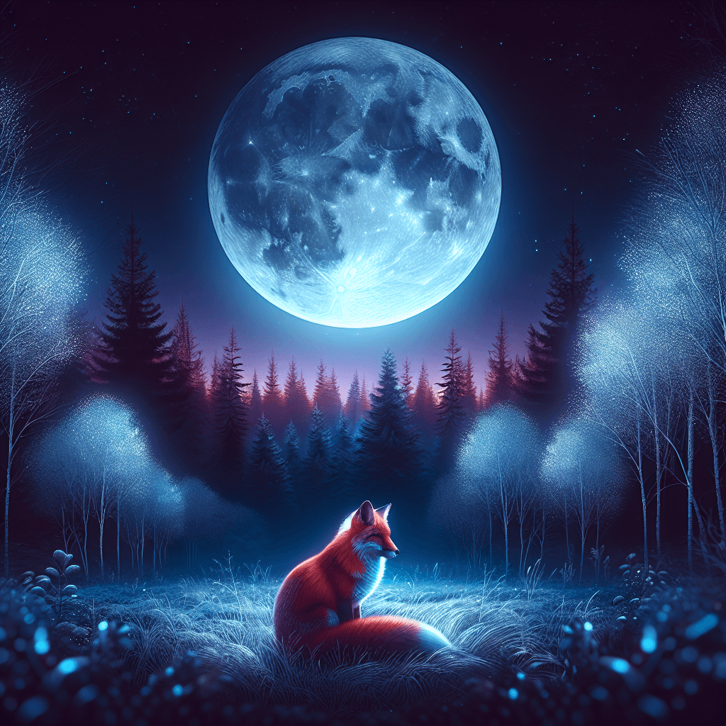 Fanciful Fox And Moonlit Forest Paint By Numbers