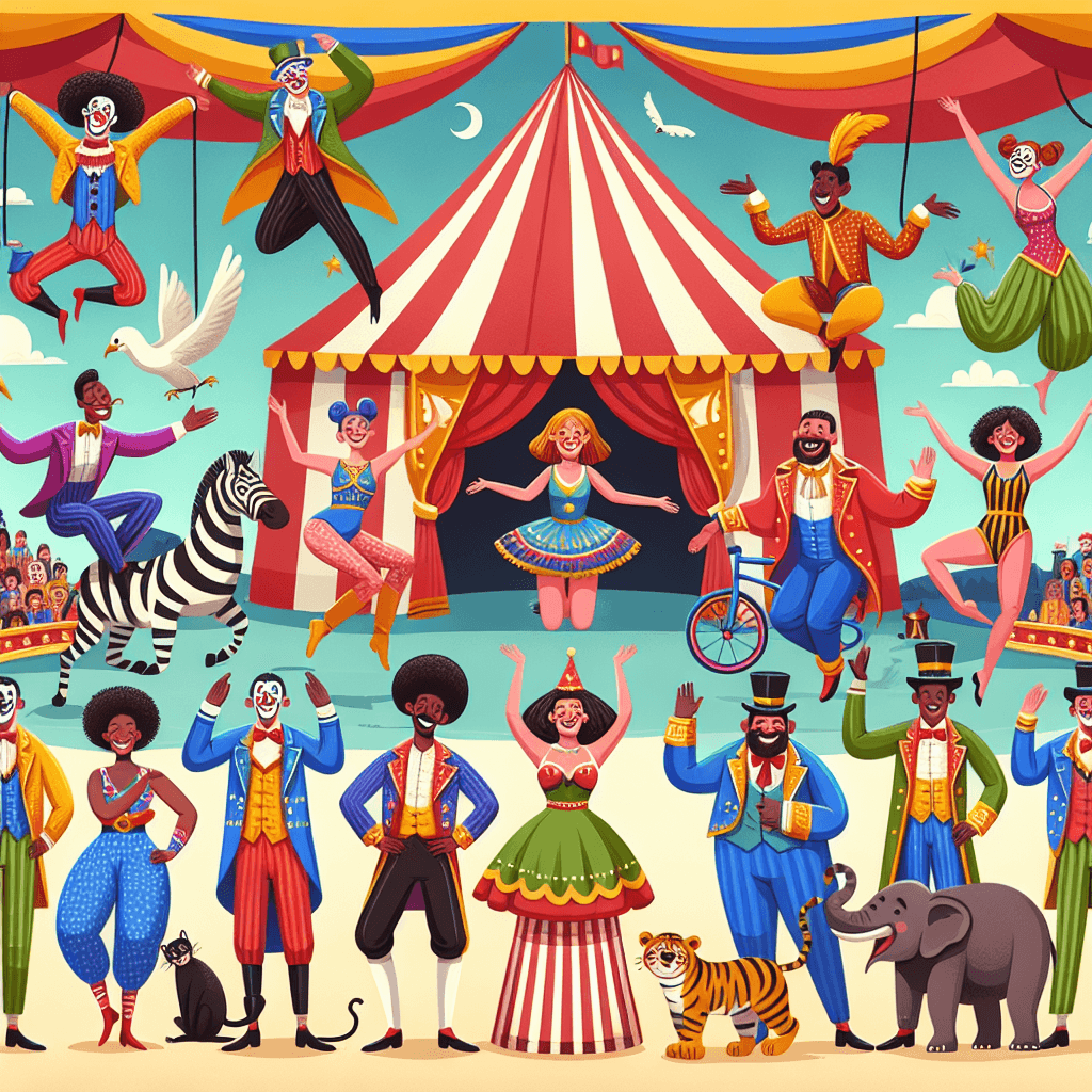 Cheerful Circus Crew Paint By Numbers Kits