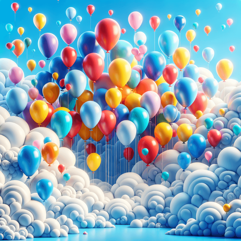 Balloons In The Sky Paint By Number
