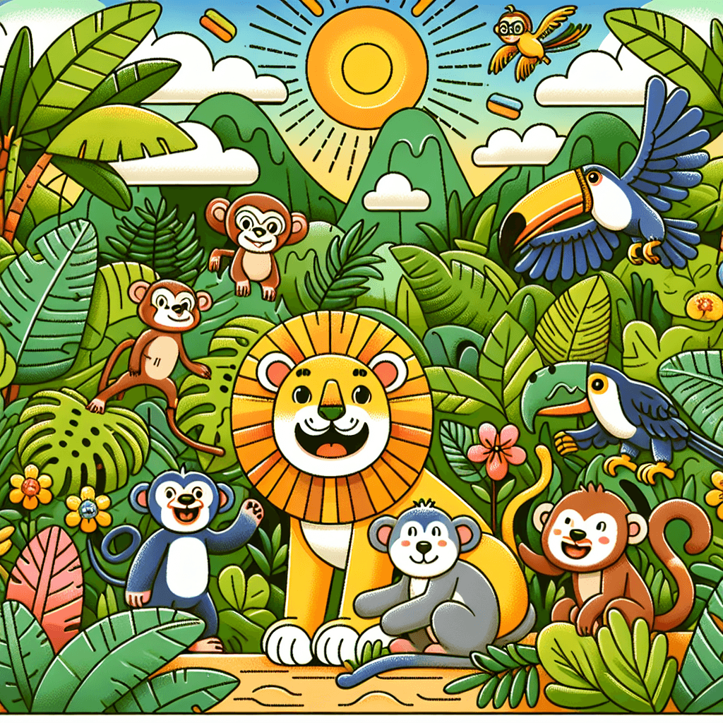 Jungle Safari Excursion Number Painting