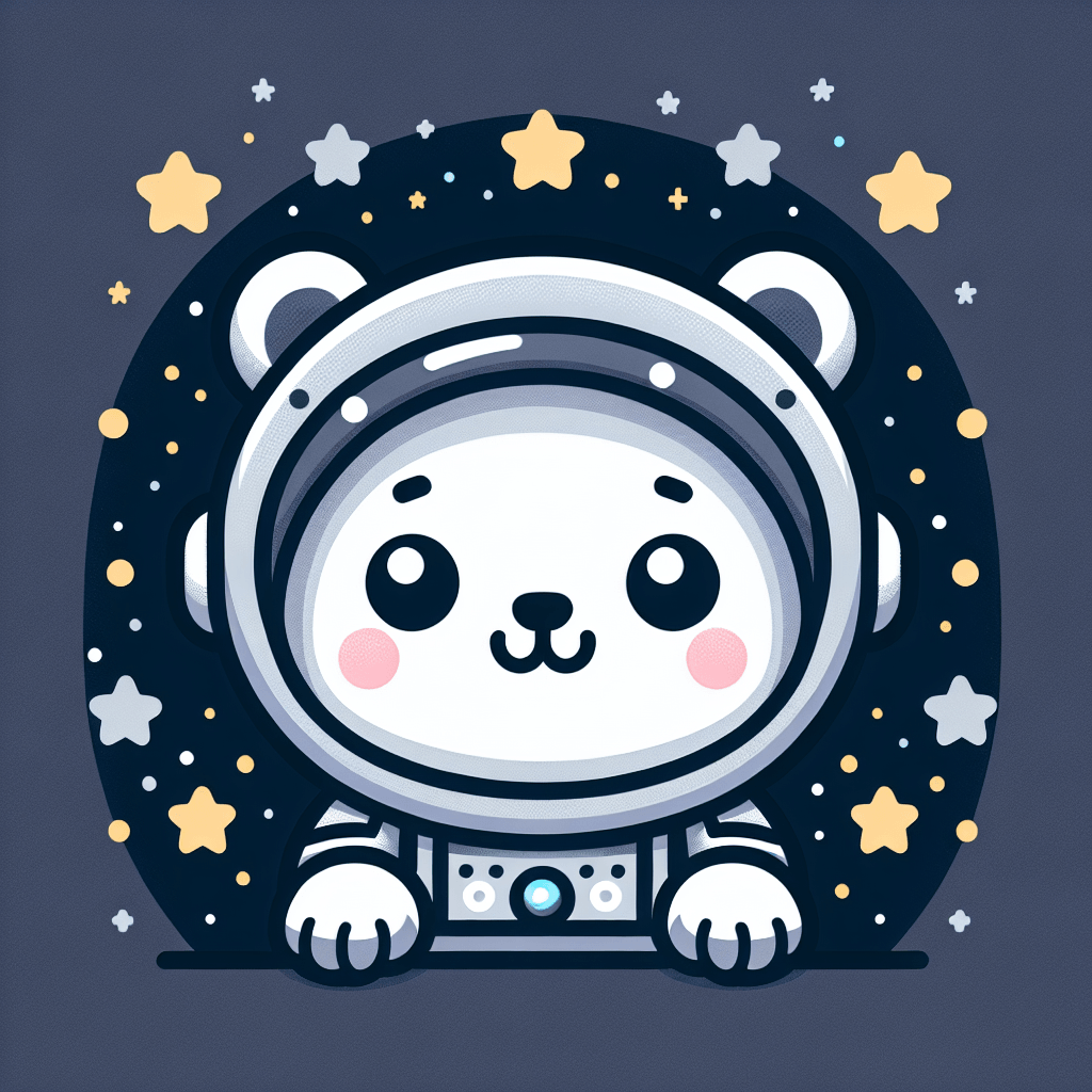 Cheerful Astronaut Bear Paint By Number
