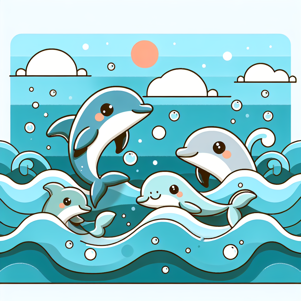 Happy Dolphins' Splash Party Paint By Numbers Art