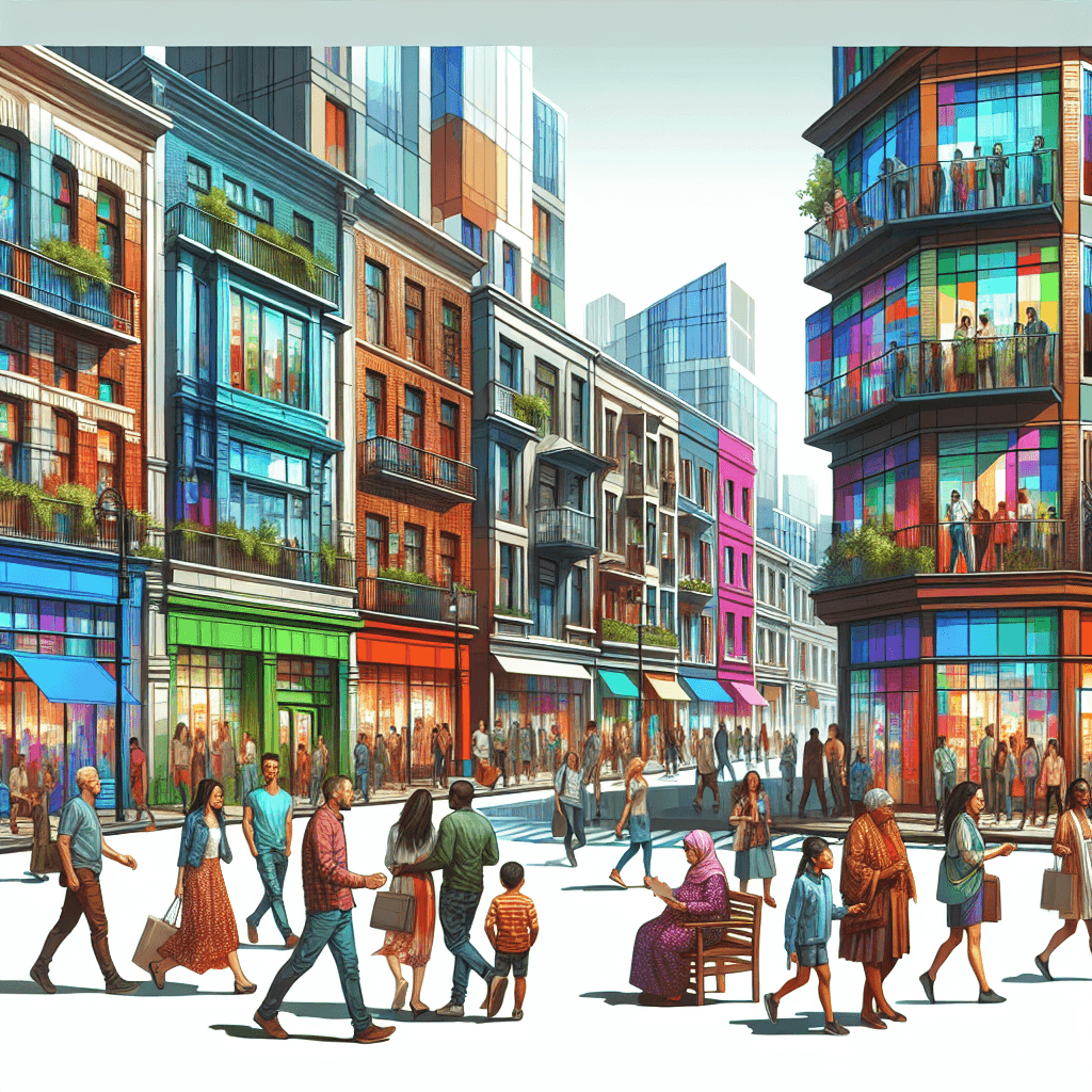 Colorful Urban Street Life Painting Number Kit