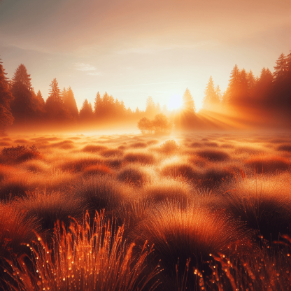Glistening Meadow Sunrise DIY Paint By Numbers