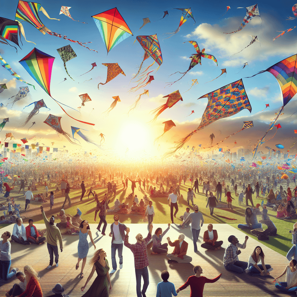 Kite Festival Of Gujarat - India Painting Number Kit
