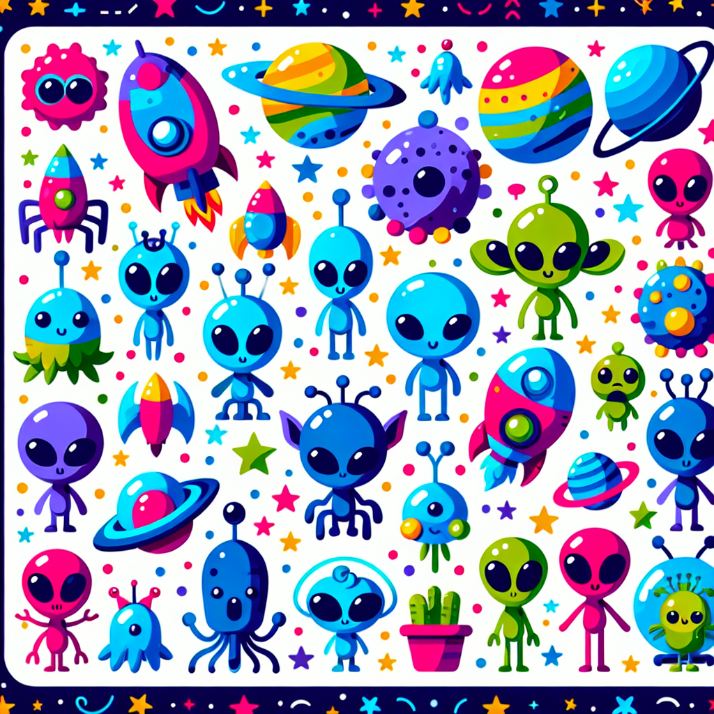 Adventures With Cosmic Creatures Paint By Numbers Art