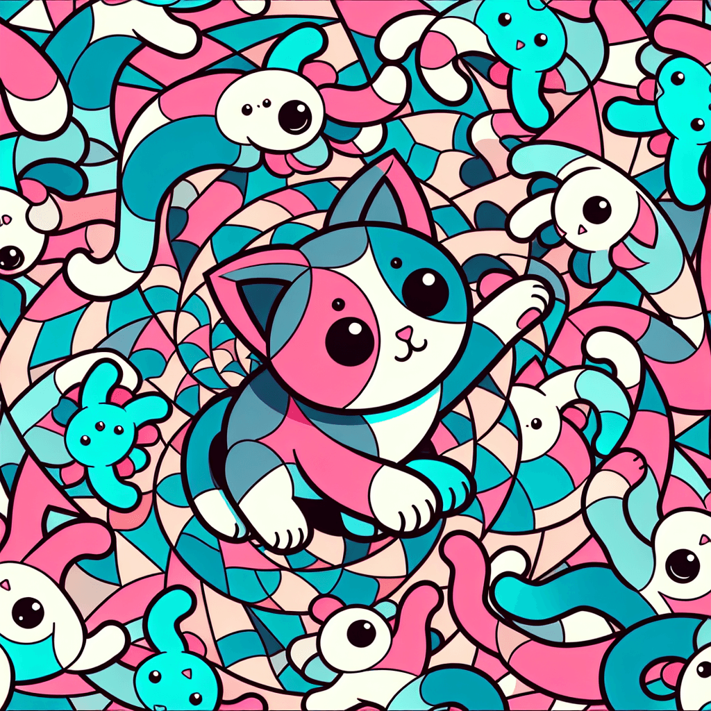 Kaleidoscope Kittens Paint By Number