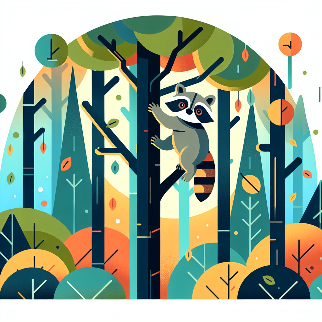 Playful Raccoon Adventure Numbered Painting Kits