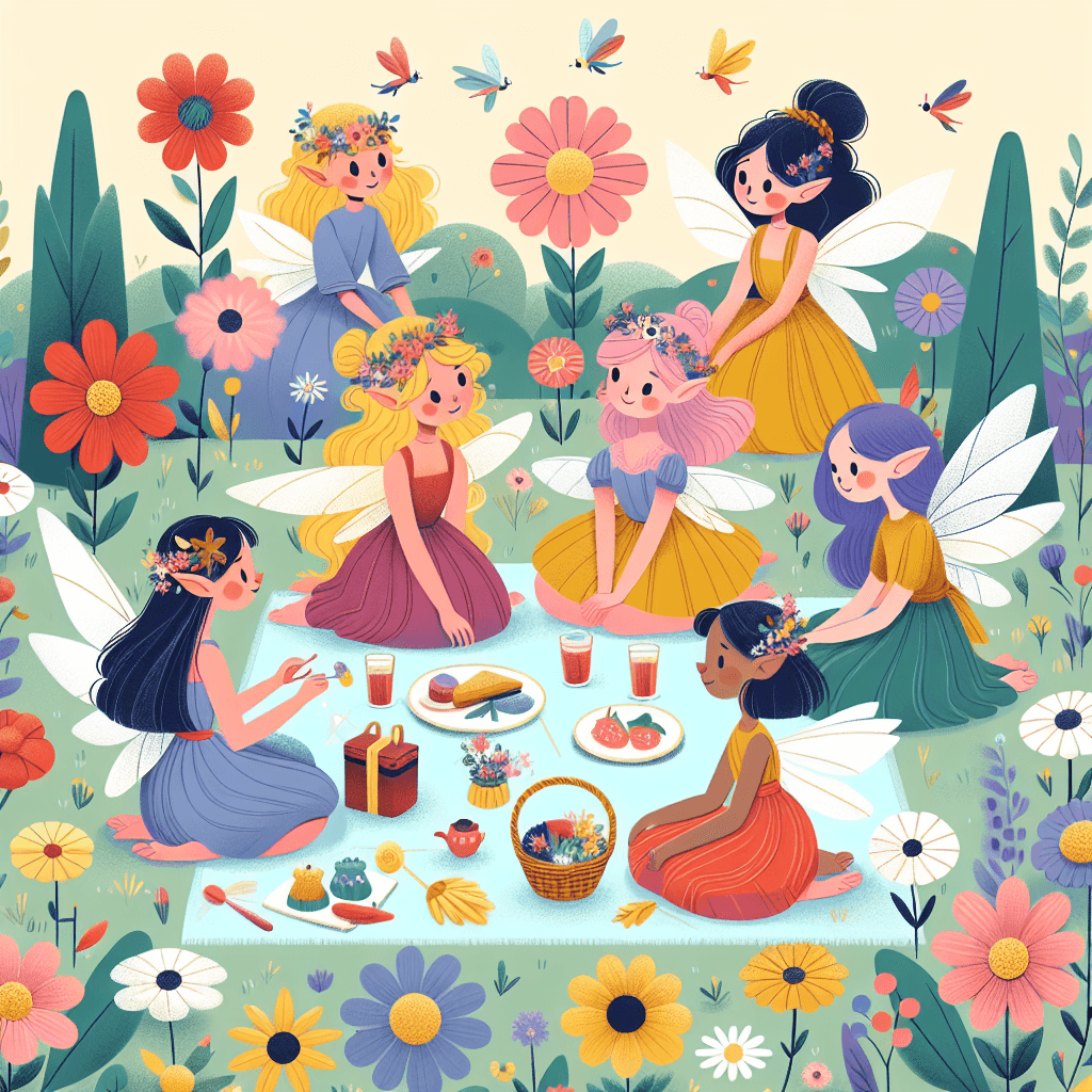 Fairy Garden Picnic Painting By Numbers Kit