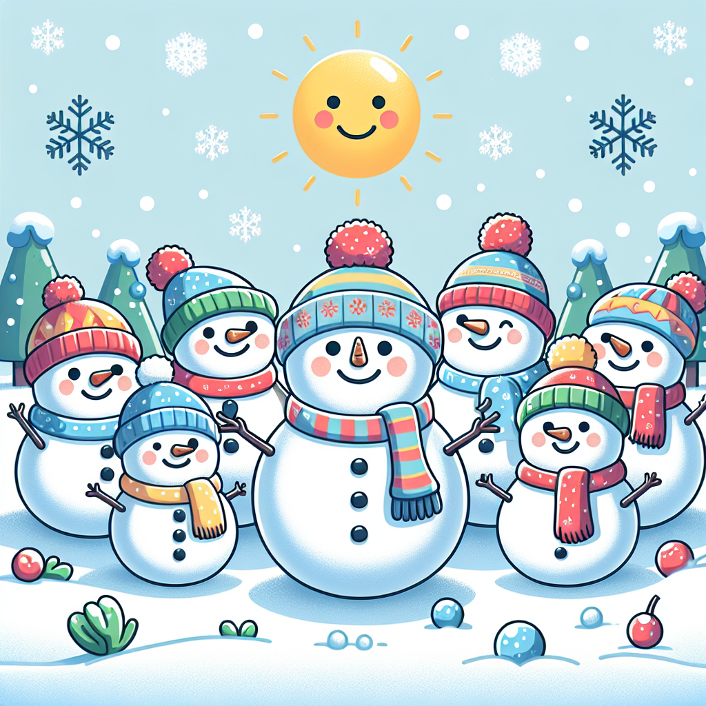 Cheery Snowman Friends Numbered Painting Kits
