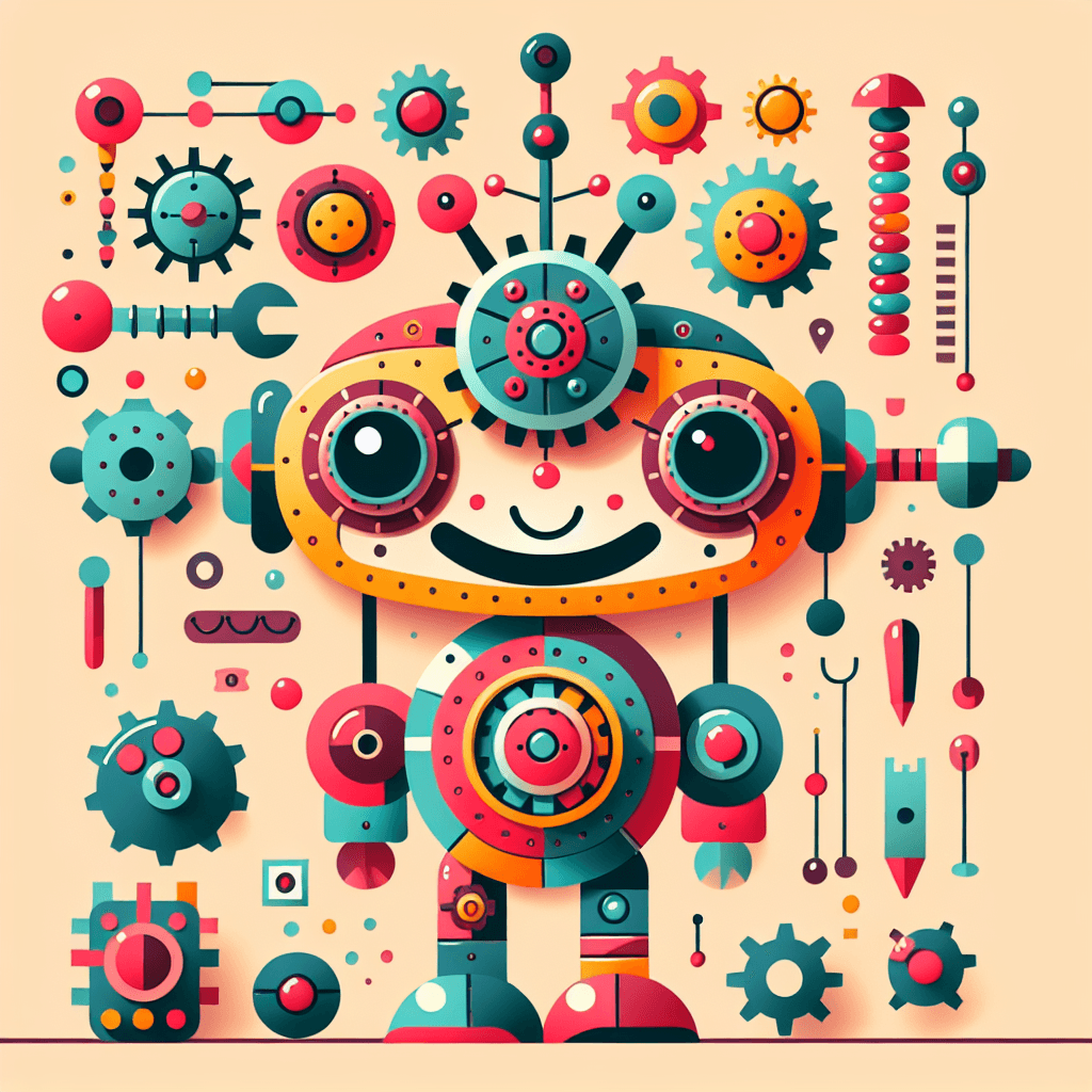 Funky Robot Assembly Paint By Numbers Art