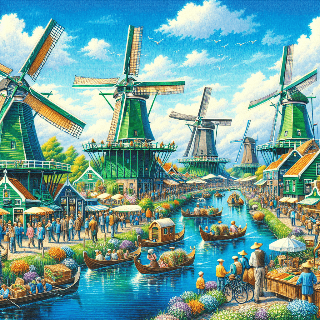 Zaanse Schans Windmill Festival - Netherlands Paint By Numbers