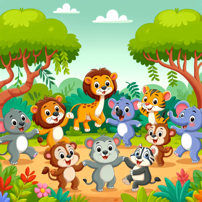 Jungle Adventure With Friends DIY Paint By Numbers