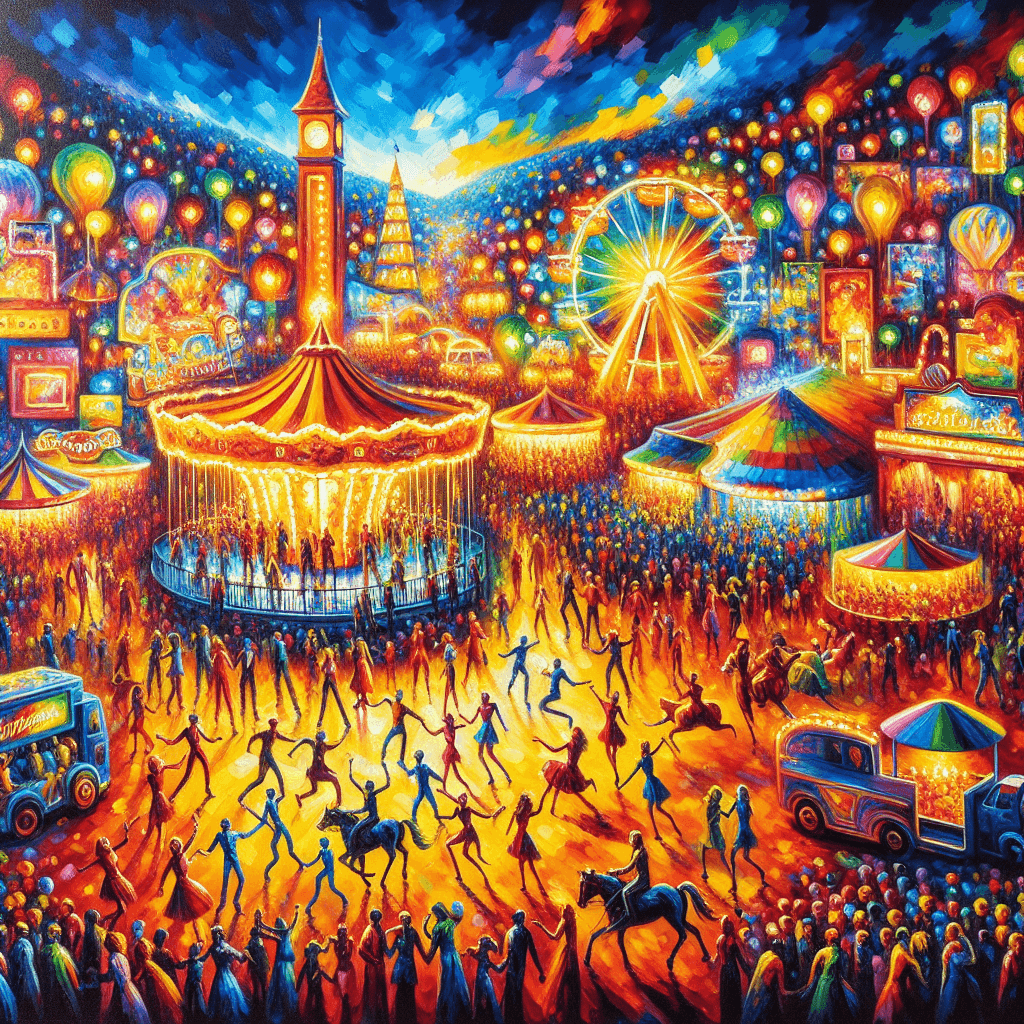 Colorful Carnival Lights Numbered Painting Kits