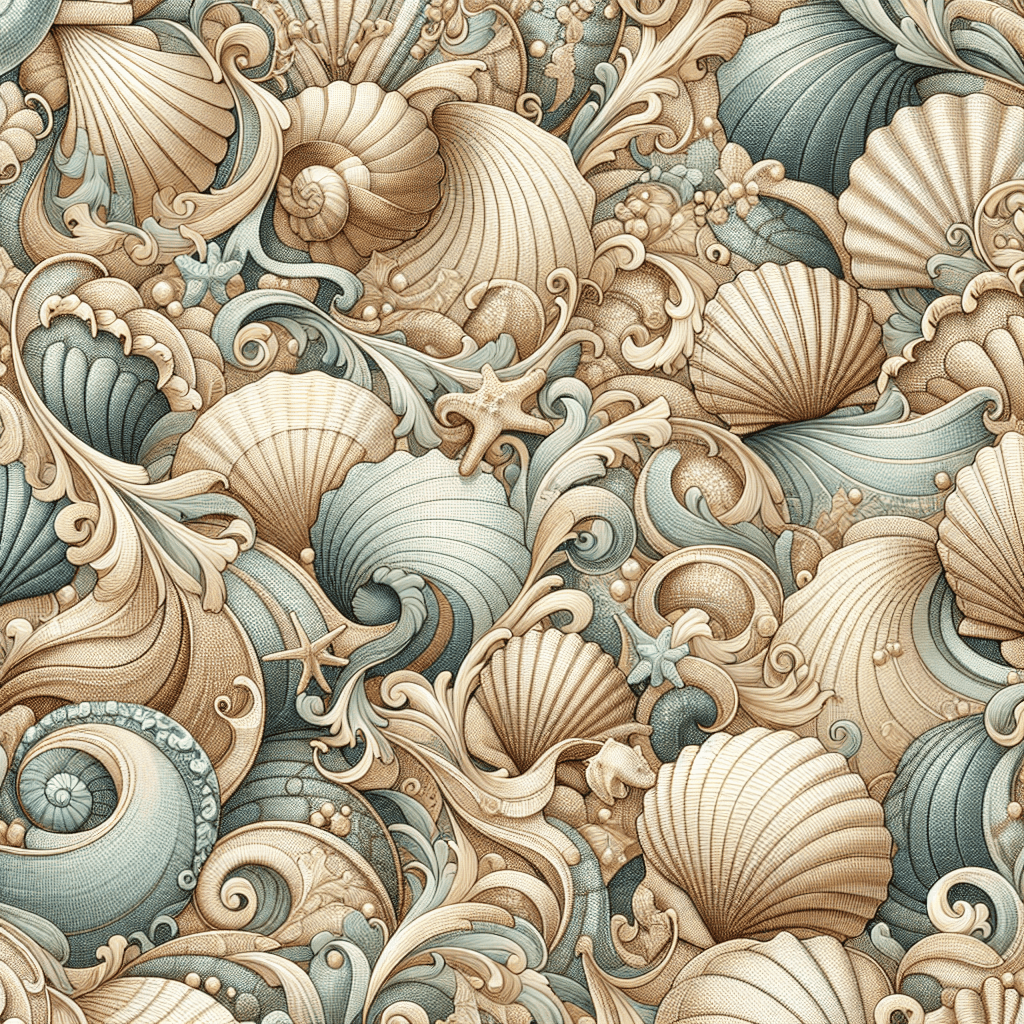 Seashell Reverie Tapestry Numbered Painting Kits