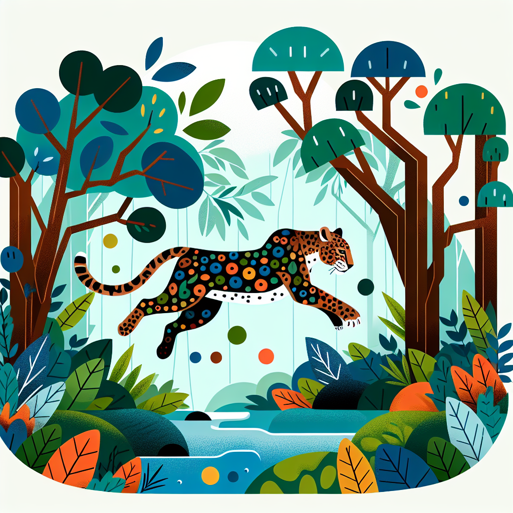 Pouncing Leopard Leap Paint By Numbers