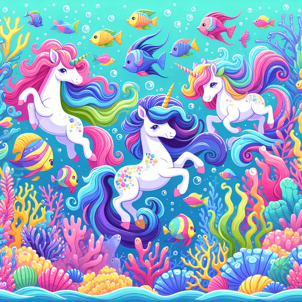 Underwater Unicorn Utopia Paint By Color