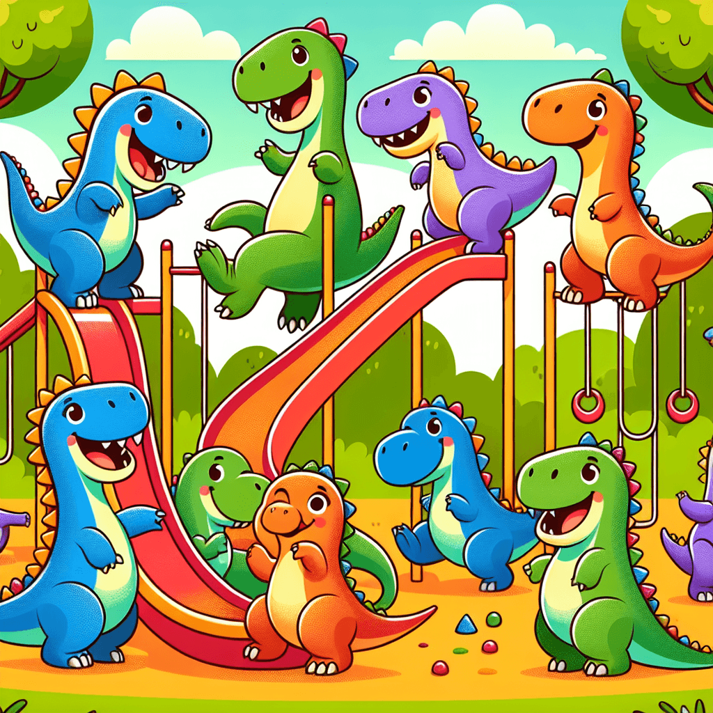 Joyful Dino Playground Paint By Color
