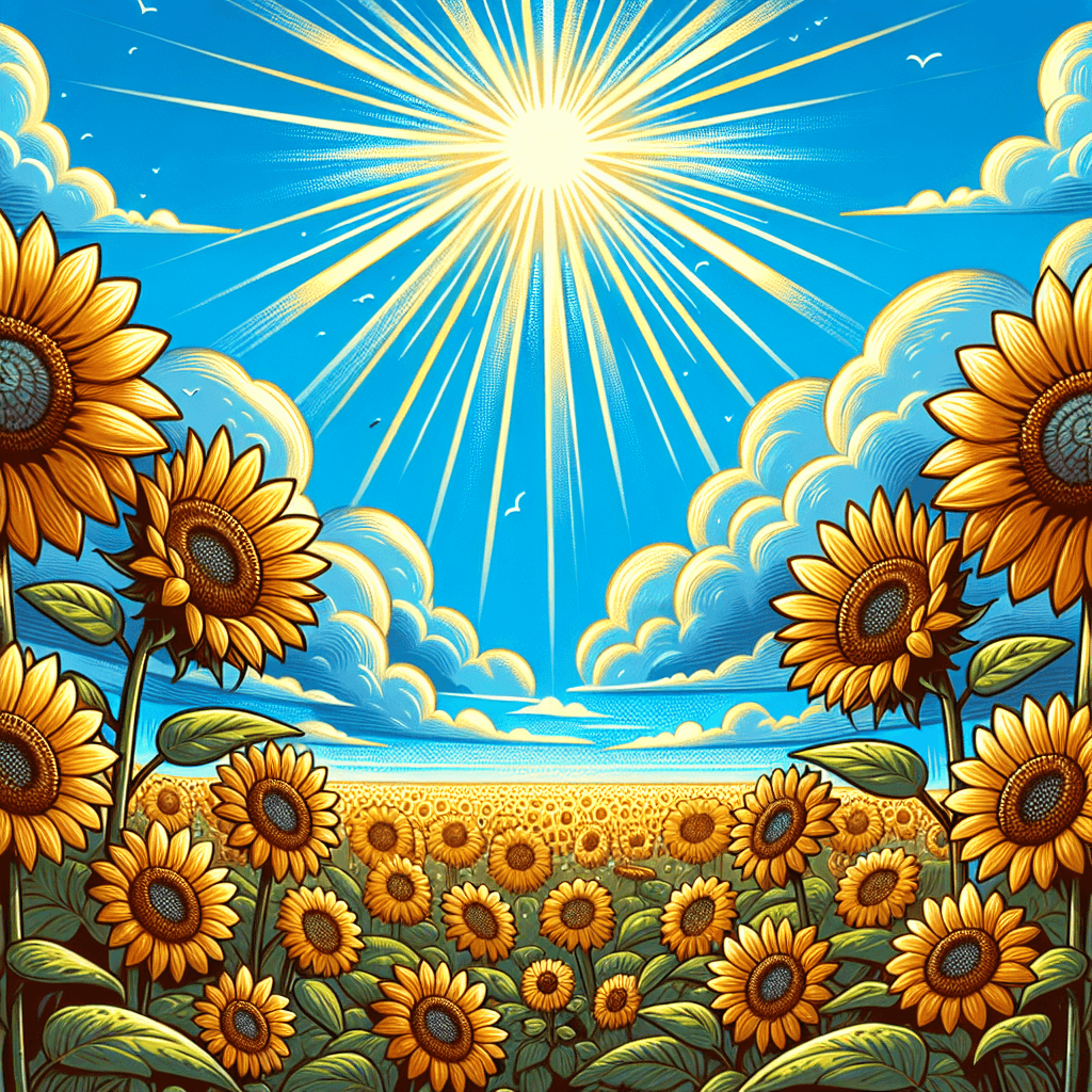 Sunflower Field Splendor Paint By Numbers Art