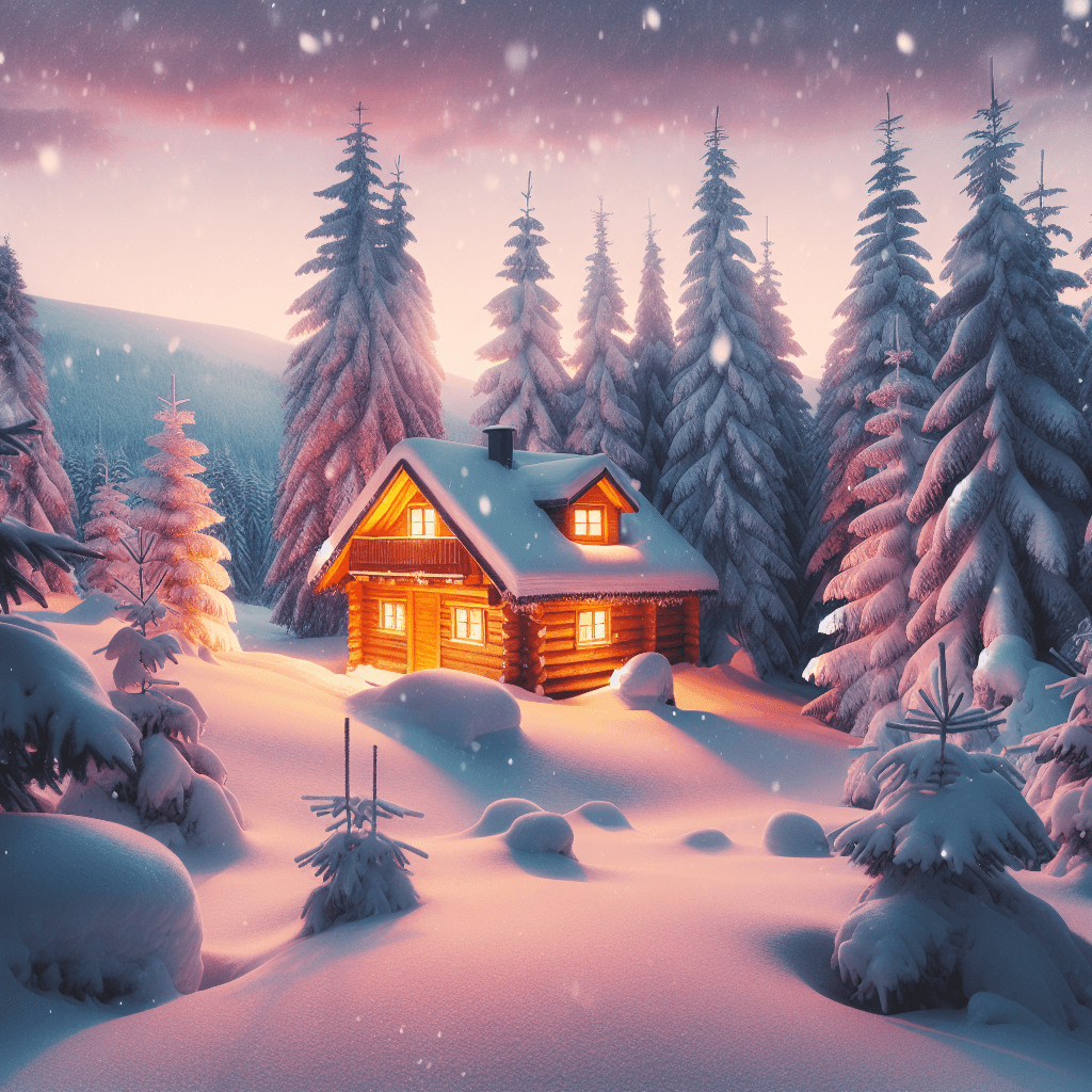 Winter Cabin Getaway Numbered Painting Kits