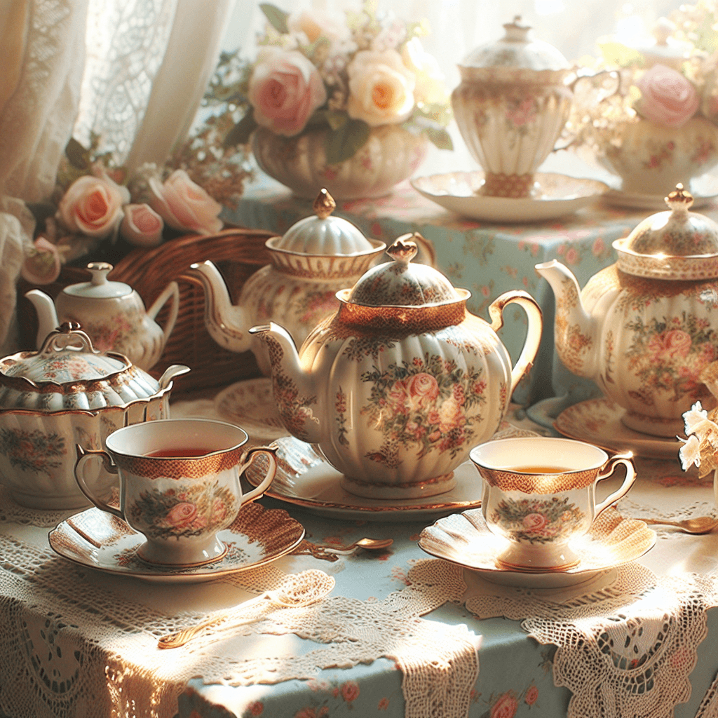 Vintage Tea Time Charm Paint By Number