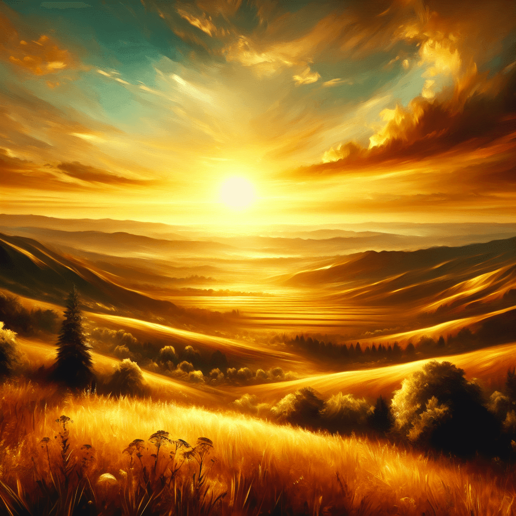 Glistening Golden Horizon Painting By Numbers Kit