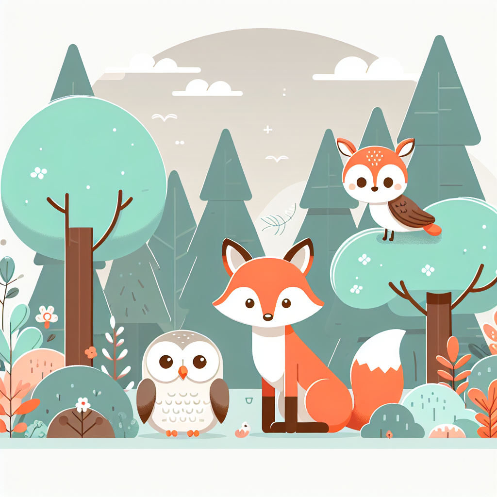 Forest Critters Friendship Number Painting