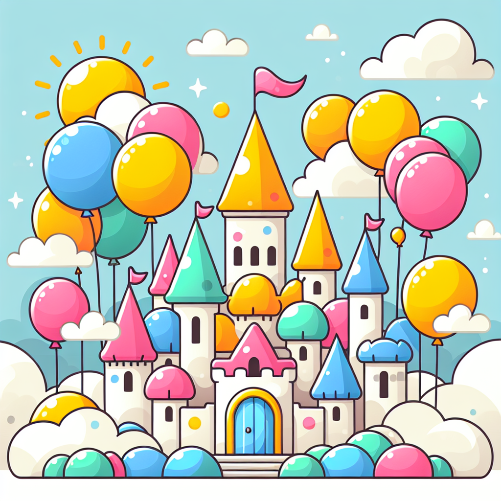 Cuddly Cloud Castle Paint By Numbers Art