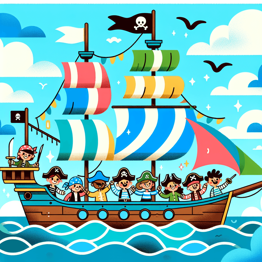 Friendly Pirate Ship Voyage Paint By Numbers Art