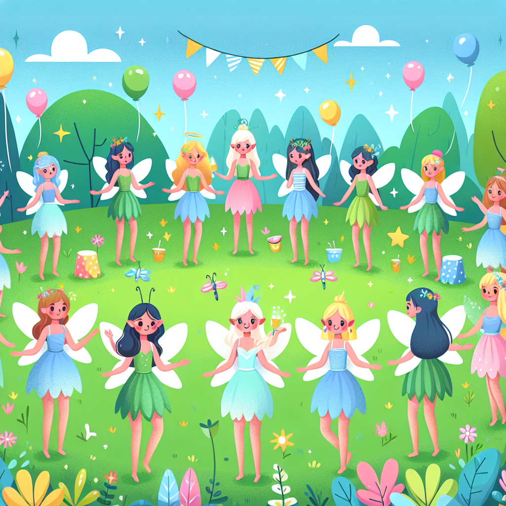 Friendly Fairy Fête Paint By Numbers Art