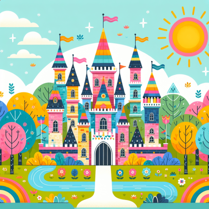 Charming Royal Castle Paint By Numbers Kits