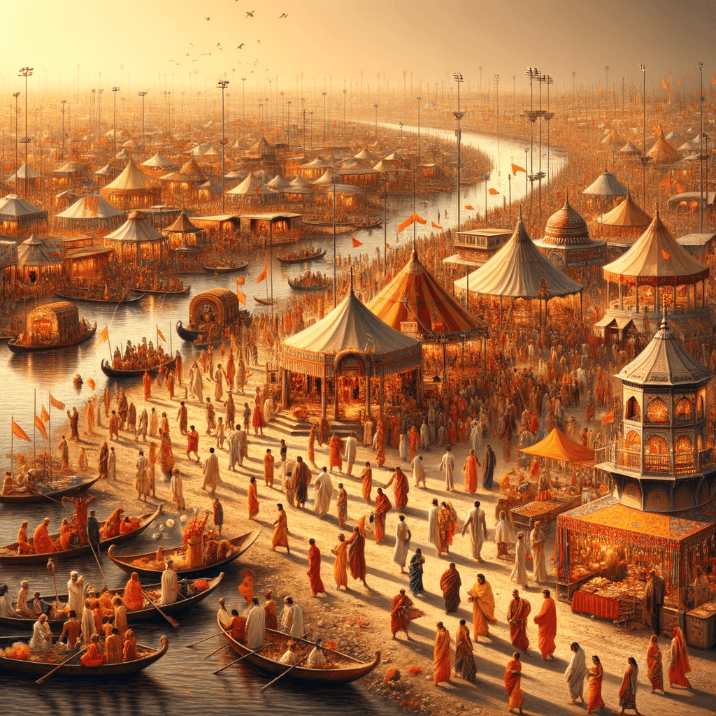 Kumbh Mela - Allahabad, India Painting By Numbers Kit