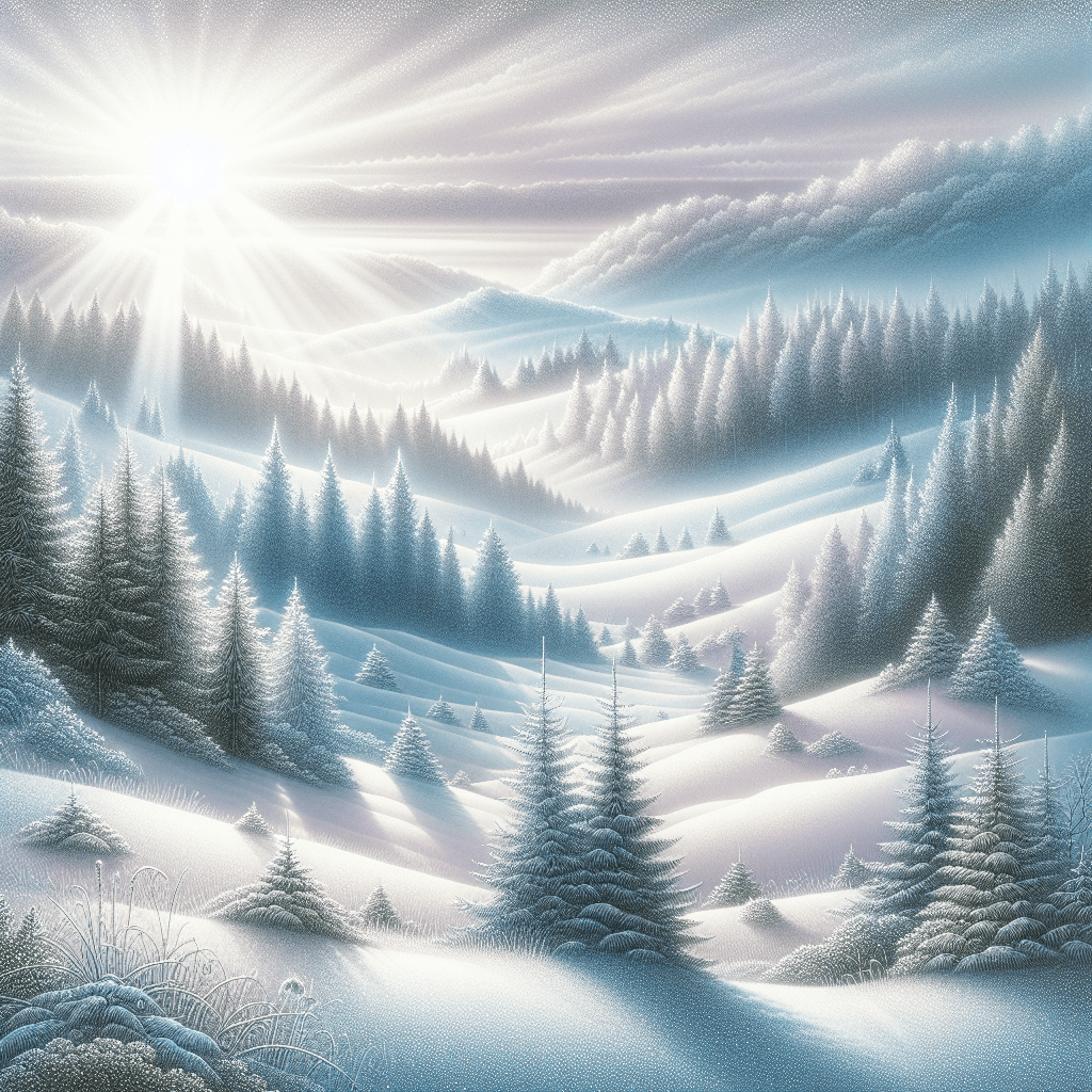 Frosted Winter Landscape Paint By Numbers Art