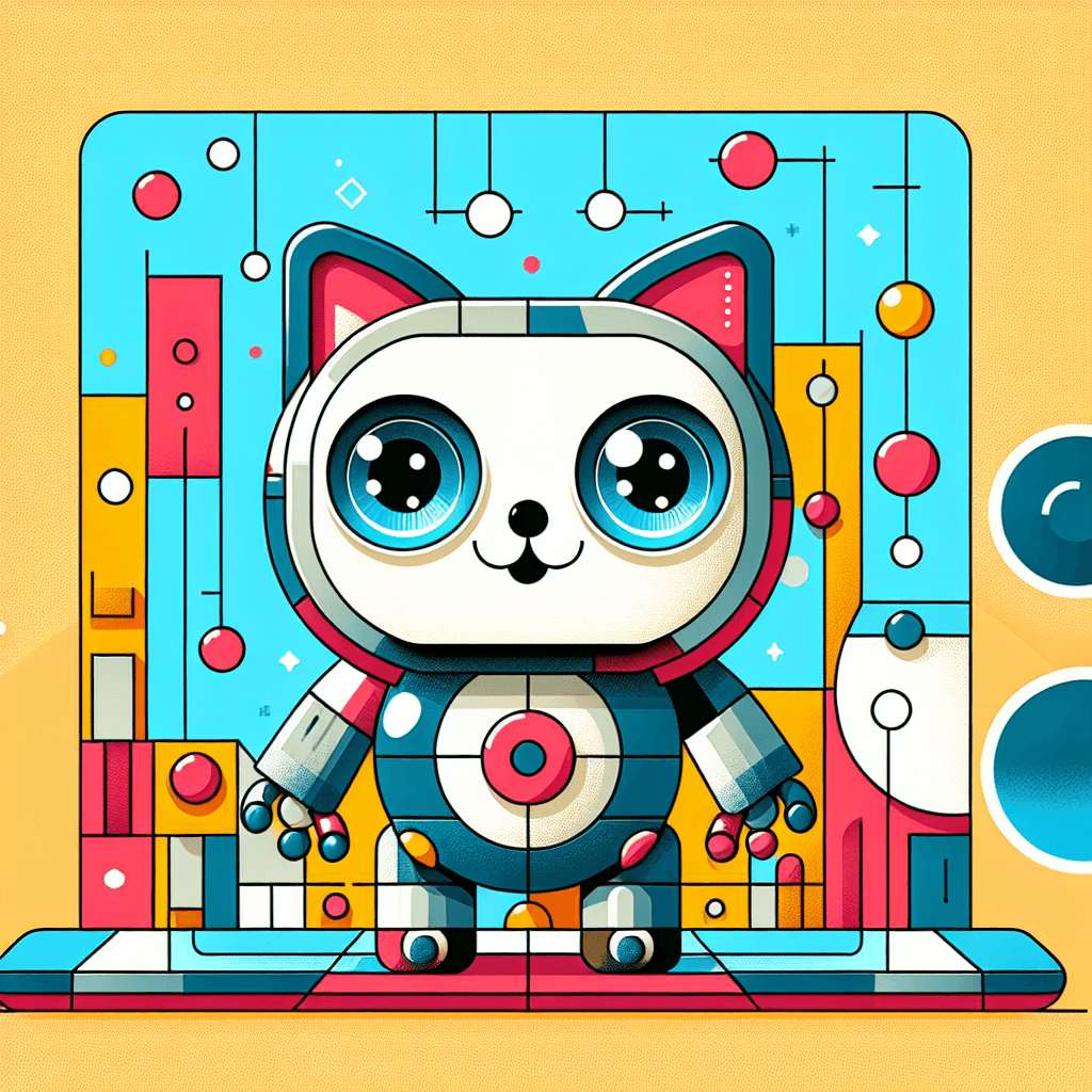 Friendly Robot Cat Paint By Numbers Kits