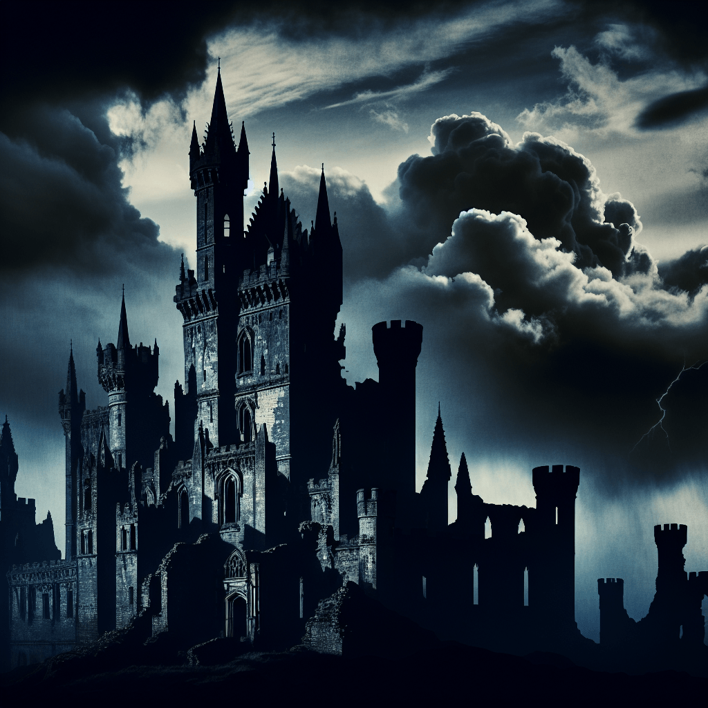 Gothic Castle Ruins Painting Number Kit