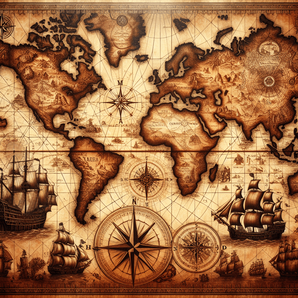 Antique Nautical Chart DIY Paint By Numbers