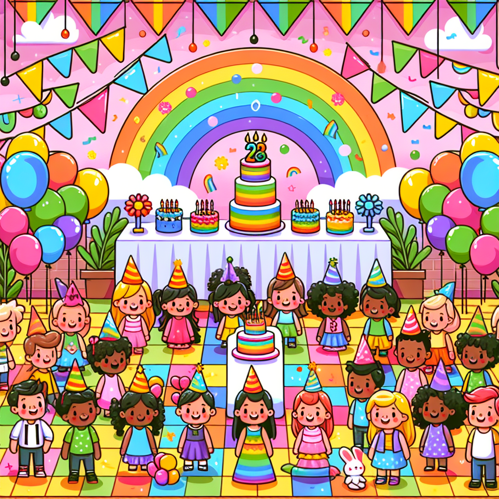 Rainbow Party Painting Number Kit