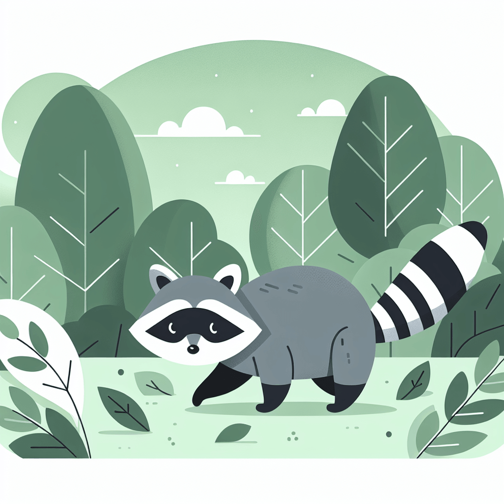 Radiant Raccoon Rendezvous Number Painting