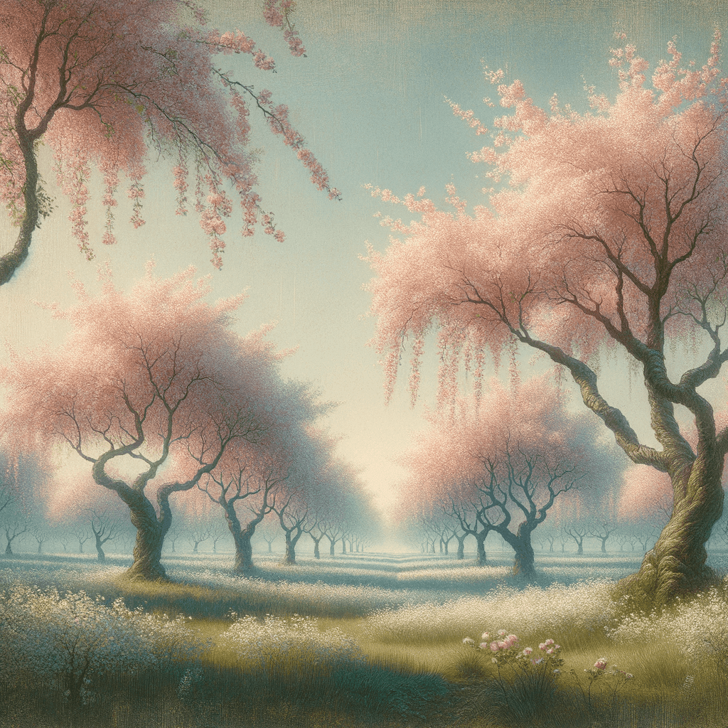 Dreamlike Cherry Orchard Painting By Numbers Kit
