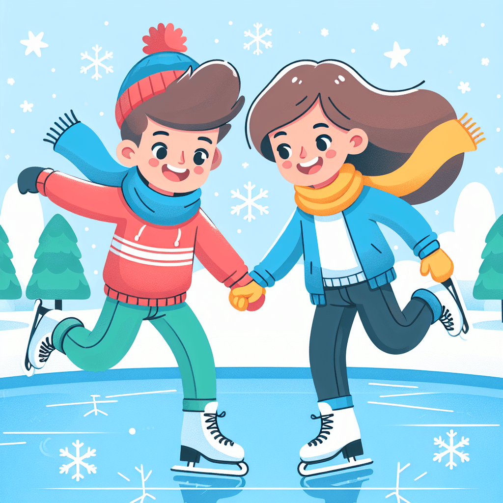 Ice Skating Wonderland Painting By Numbers Kit